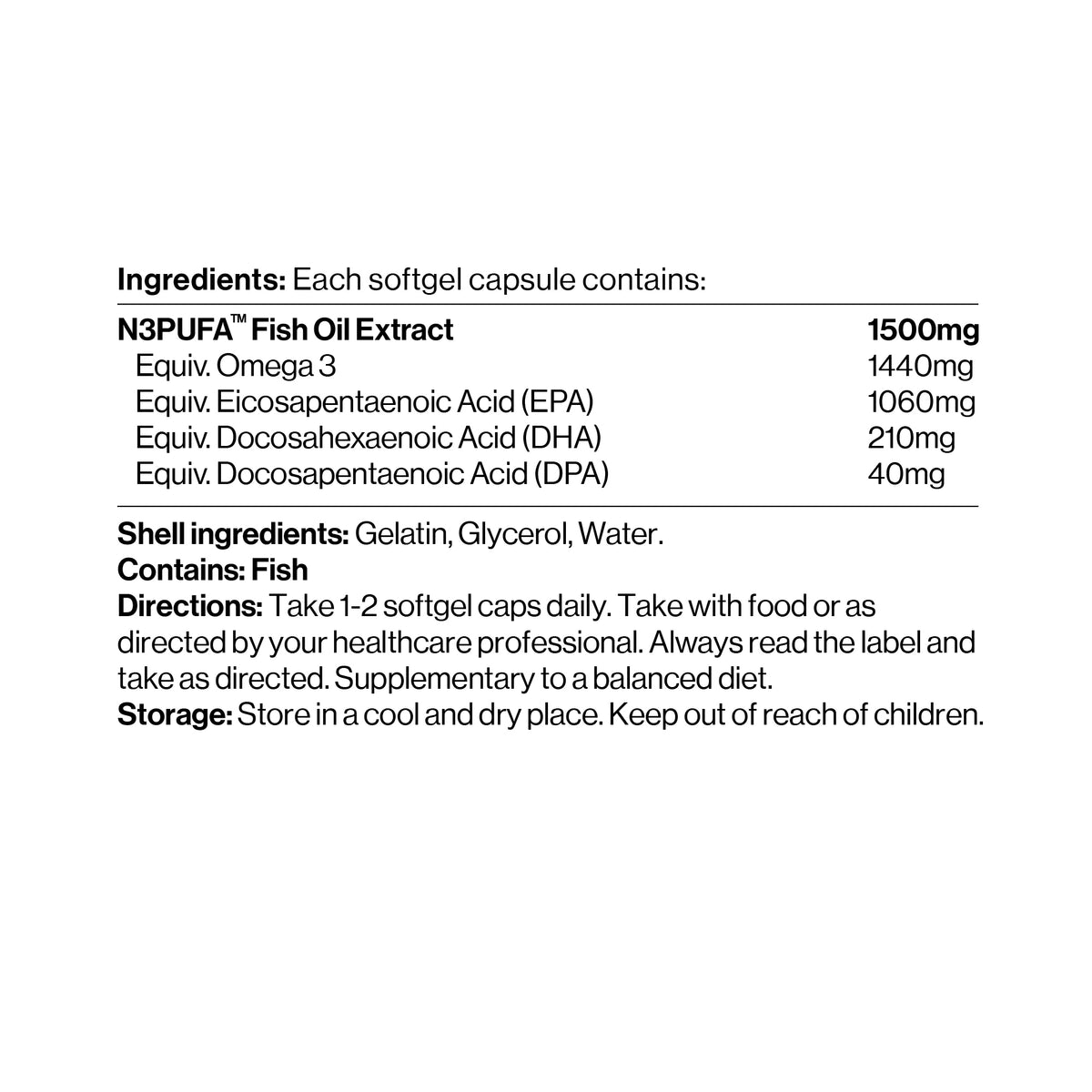 Atlantic Fish Extract Fish Oil Extract Ultra Pure 1440mg Omega-3 ≥96% – PNZ INTERNATIONAL LIMITED