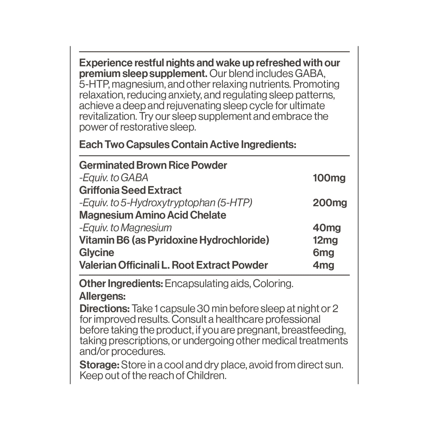 GABA + 5HTP Neurotransmitters 200mg