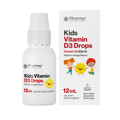 Kids D3 Drops bottle and packaging 